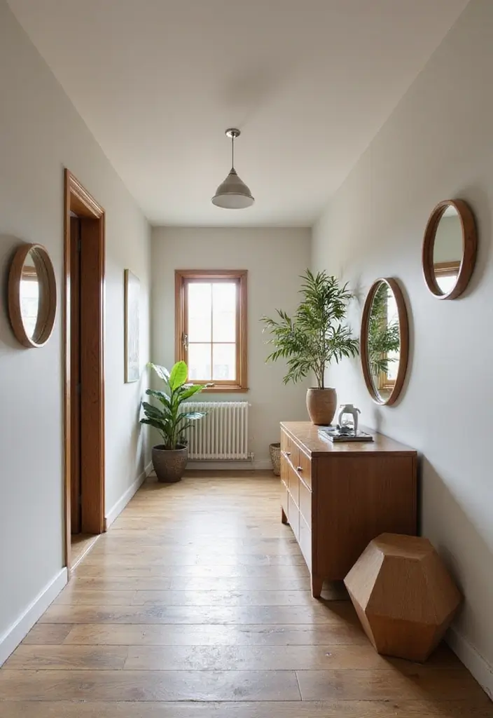 30 Hallway Decorating Ideas That Transform Empty Spaces 27 30 Hallway Decorating Ideas That Transform Empty Spaces - 27. Play with Shapes and Forms