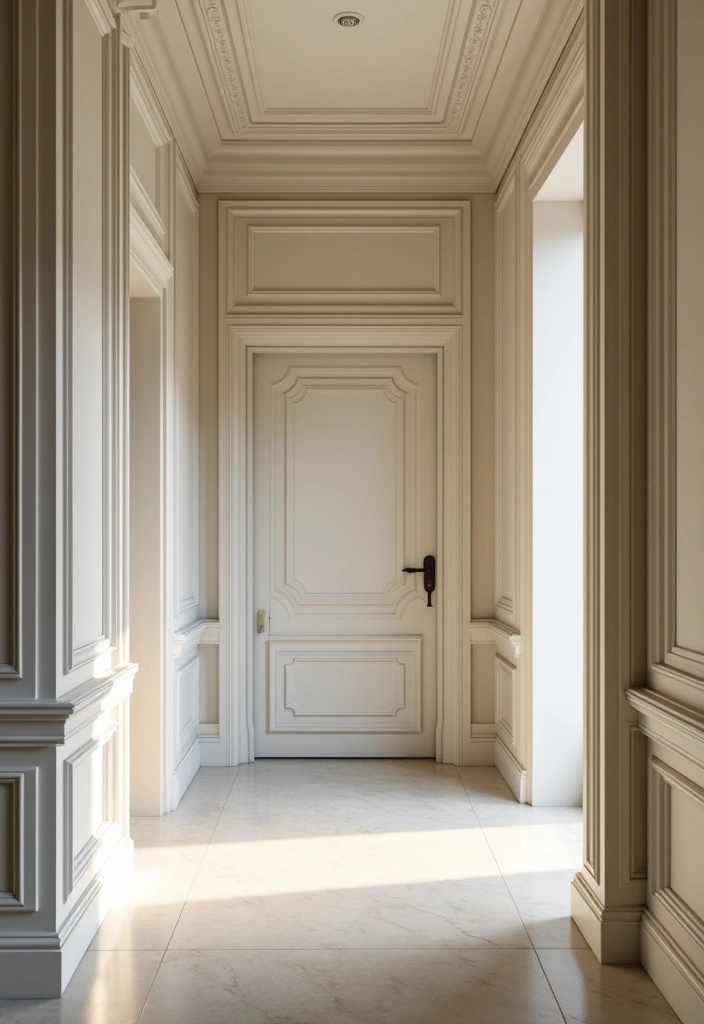 30 Hallway Decorating Ideas That Transform Empty Spaces 29 30 Hallway Decorating Ideas That Transform Empty Spaces - 29. Architectural Details for Charm