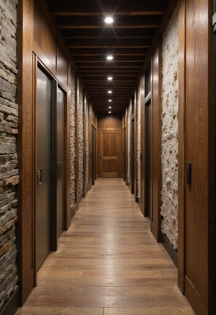 30 Hallway Decorating Ideas That Transform Empty Spaces 8 30 Hallway Decorating Ideas That Transform Empty Spaces - 8. Layered Textures for Depth