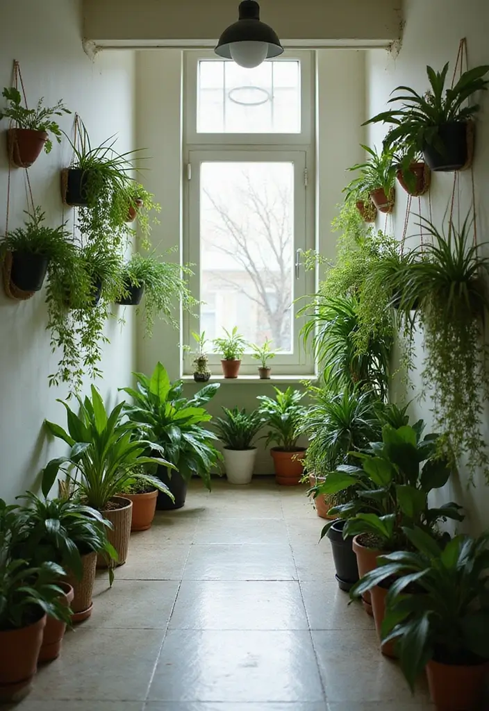 30 Hallway Decorating Ideas That Transform Empty Spaces 9 30 Hallway Decorating Ideas That Transform Empty Spaces - 9. Showcase Your Style with Plants