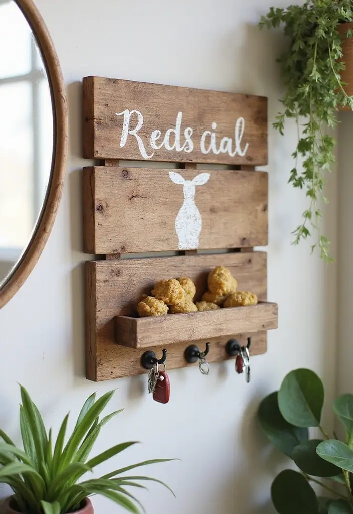 30 Key Holder Entryway Ideas That Are Cute and Practical - 1. Rustic Wooden Pallet Key Holder