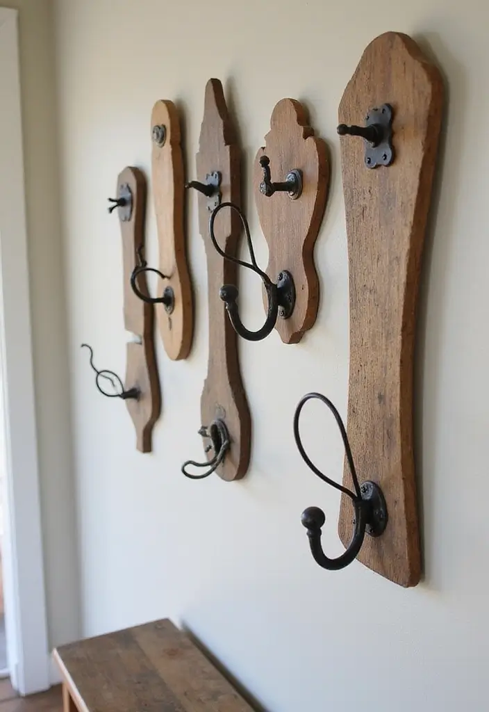 30 Key Holder Entryway Ideas That Are Cute and Practical - 16. Decorative Wall Hooks