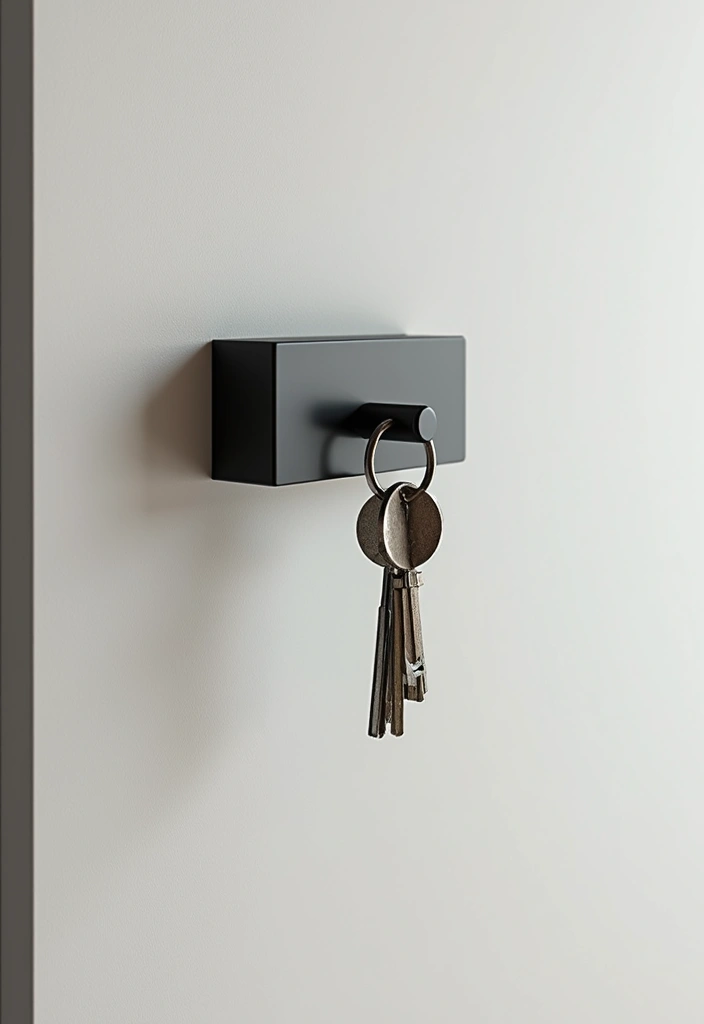 30 Key Holder Entryway Ideas That Are Cute and Practical - 22. Minimalist Key Holder