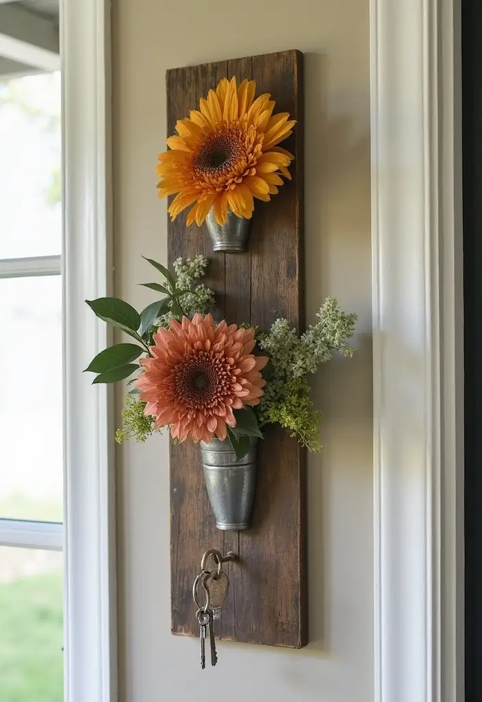 30 Key Holder Entryway Ideas That Are Cute and Practical - 23. Farmhouse-Style Key Holder