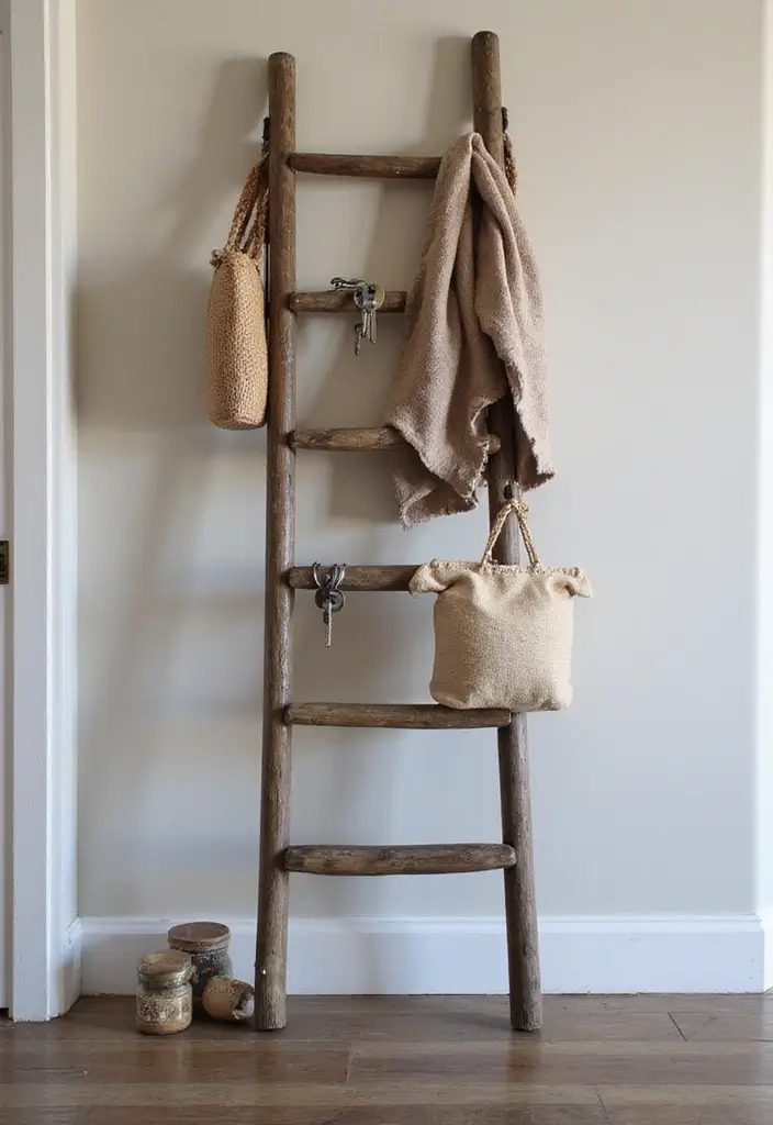30 Key Holder Entryway Ideas That Are Cute and Practical - 8. Ladder-Style Key Holder
