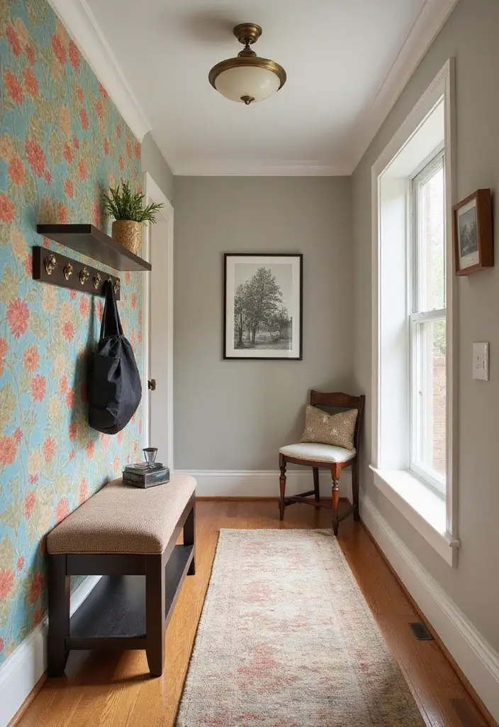 30 Long Entryway Ideas That Feel Cohesive and Inviting 1. Colorful Accent Walls