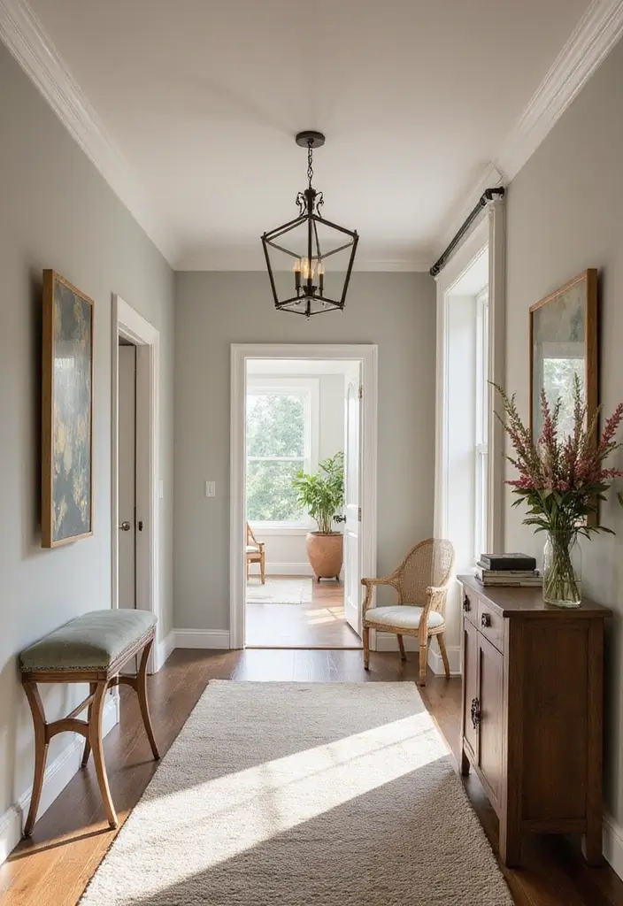 30 Long Entryway Ideas That Feel Cohesive and Inviting 11. Cohesive Color Palette