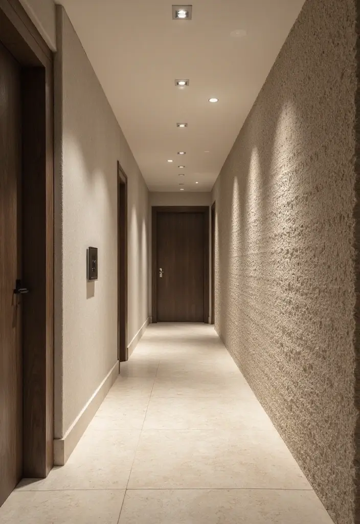 30 Long Entryway Ideas That Feel Cohesive and Inviting 14. Textured Wall Treatments