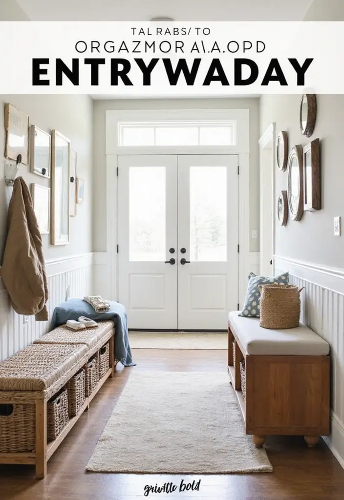 30 Long Entryway Ideas That Feel Cohesive and Inviting 2. Multi Functional Furniture