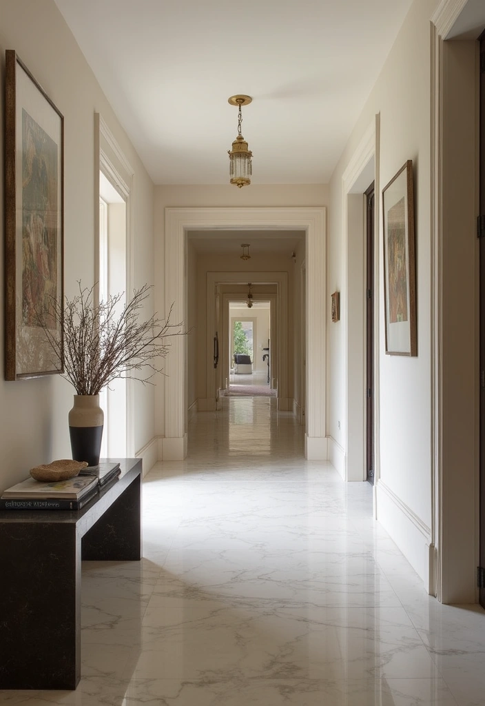 30 Long Entryway Ideas That Feel Cohesive and Inviting 28. Statement Furniture