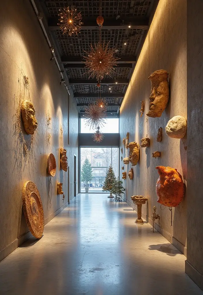 30 Long Entryway Ideas That Feel Cohesive and Inviting 30. Artistic Installations