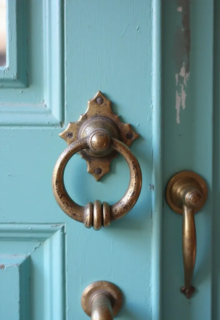 30 Outdoor Entryway Ideas to Boost Curb Appeal 12 30 Outdoor Entryway Ideas to Boost Curb Appeal - 12. Ocean-Inspired Door Hardware