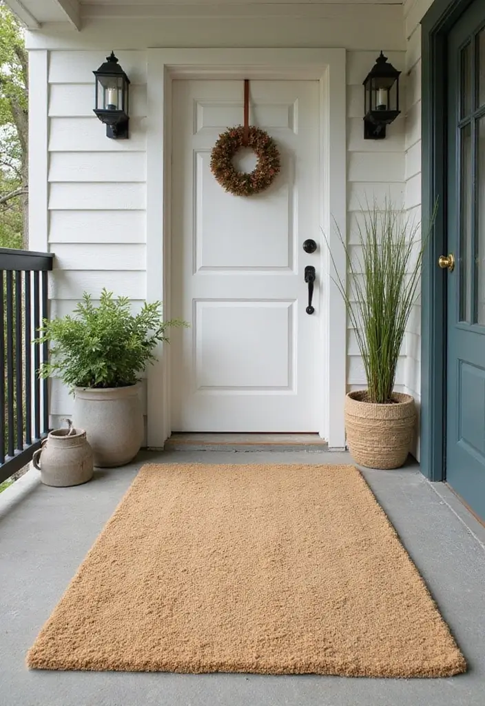 30 Outdoor Entryway Ideas to Boost Curb Appeal 23 30 Outdoor Entryway Ideas to Boost Curb Appeal - 23. Beach Sand Mat