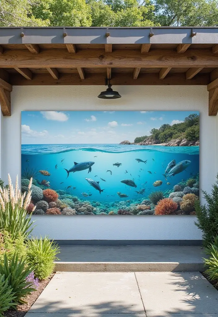 30 Outdoor Entryway Ideas to Boost Curb Appeal 8 30 Outdoor Entryway Ideas to Boost Curb Appeal - 8. Coastal Artwork