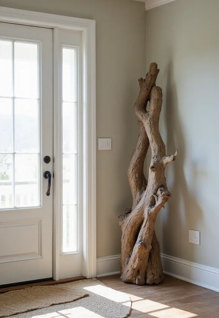 30 Outdoor Entryway Ideas to Boost Curb Appeal 9 30 Outdoor Entryway Ideas to Boost Curb Appeal - 9. Driftwood Decor