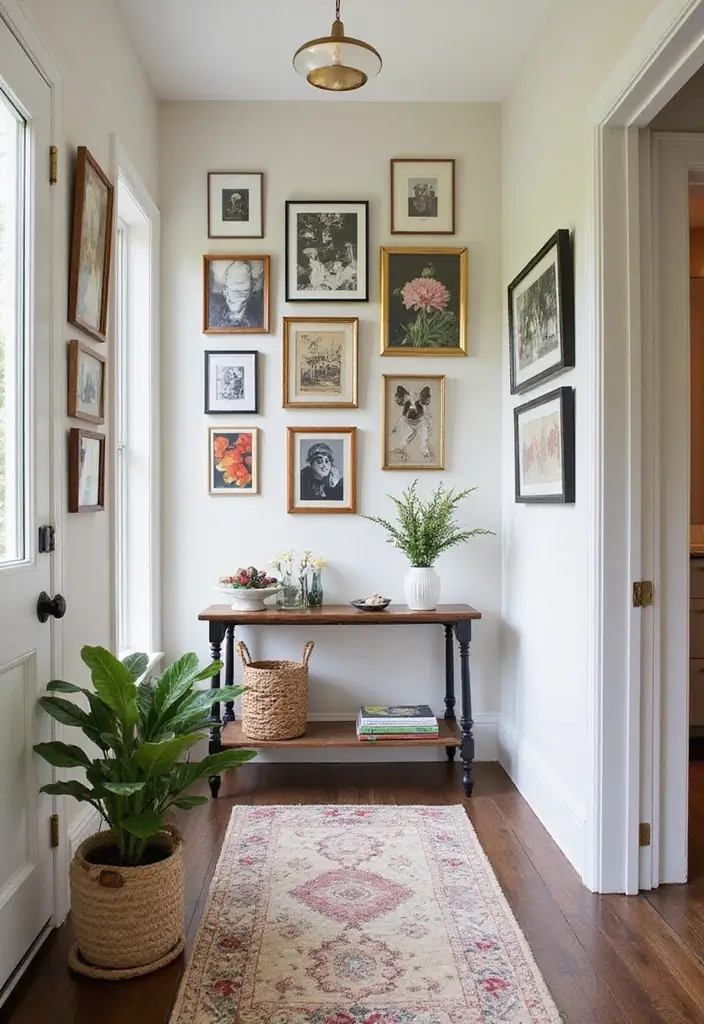 30 Small Entryway Ideas That Feel Bigger and Brighter 10 30 Small Entryway Ideas That Feel Bigger and Brighter - 10. Wall Art Gallery
