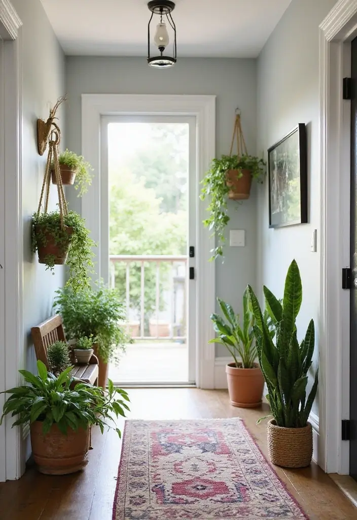 30 Small Entryway Ideas That Feel Bigger and Brighter 12 30 Small Entryway Ideas That Feel Bigger and Brighter - 12. Greenery for Freshness