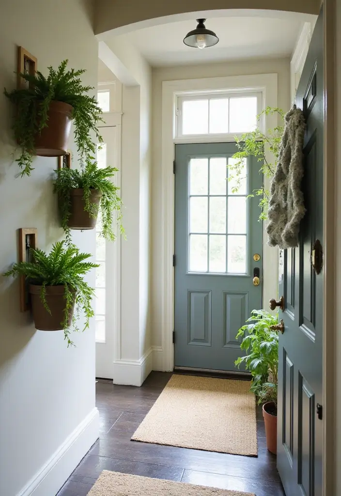 30 Small Entryway Ideas That Feel Bigger and Brighter 19 30 Small Entryway Ideas That Feel Bigger and Brighter - 19. Wall-Mounted Planters
