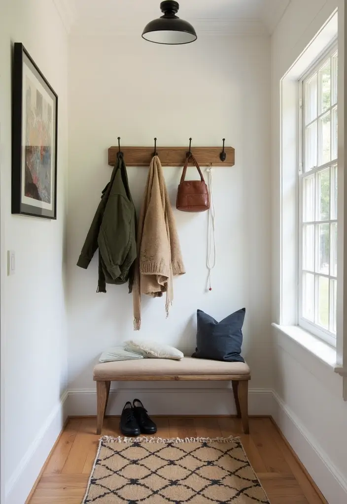 30 Small Entryway Ideas That Feel Bigger and Brighter 25 30 Small Entryway Ideas That Feel Bigger and Brighter - 25. Functional Artwork