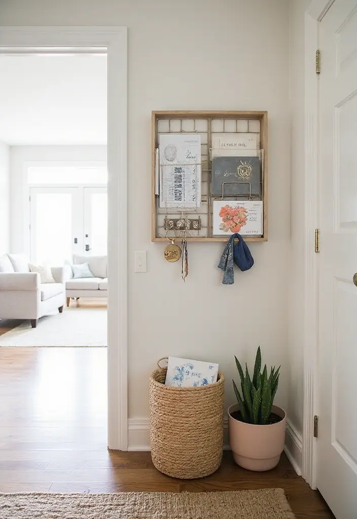 30 Small Entryway Ideas That Feel Bigger and Brighter 26 30 Small Entryway Ideas That Feel Bigger and Brighter - 26. Stylish Mail Organizer