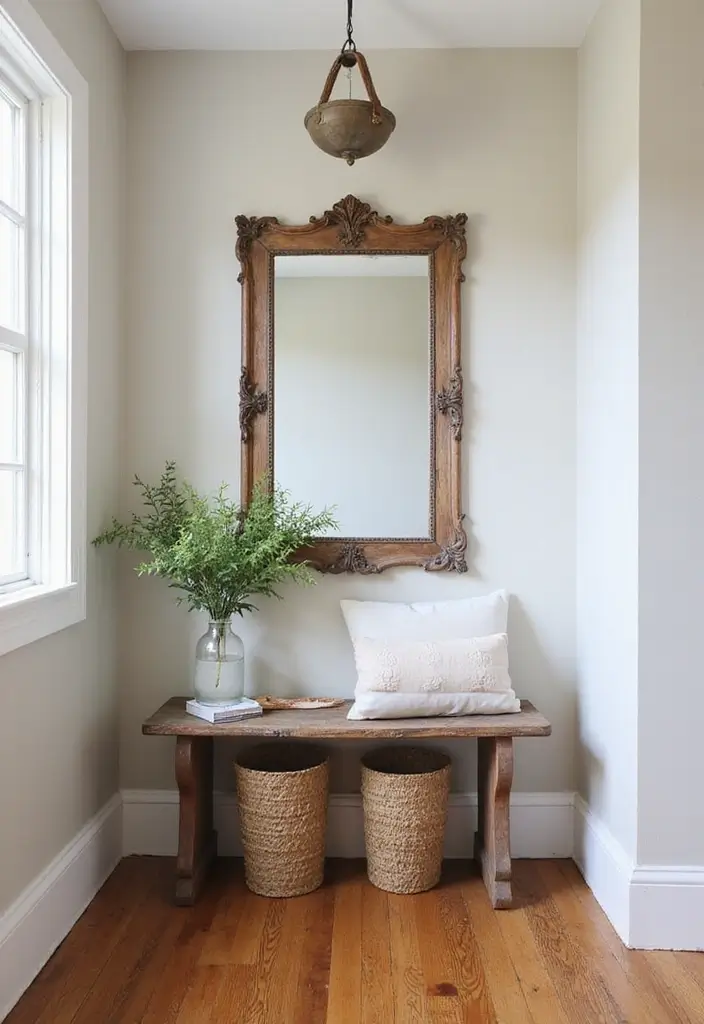 30 Small Entryway Ideas That Feel Bigger and Brighter 28 30 Small Entryway Ideas That Feel Bigger and Brighter - 28. Vintage Finds