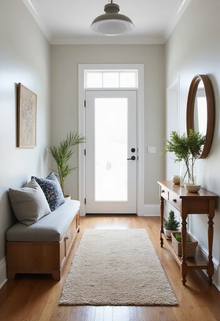 30 Small Entryway Ideas That Feel Bigger and Brighter 3 30 Small Entryway Ideas That Feel Bigger and Brighter - 3. Functional Furniture