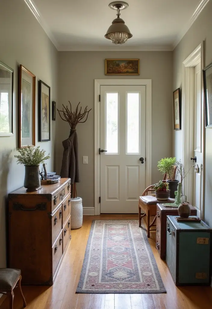 28 Mid Century Modern Entryway Styles That Look Timeless 4 28 Mid Century Modern Entryway Styles That Look Timeless - 4. Vintage Finds