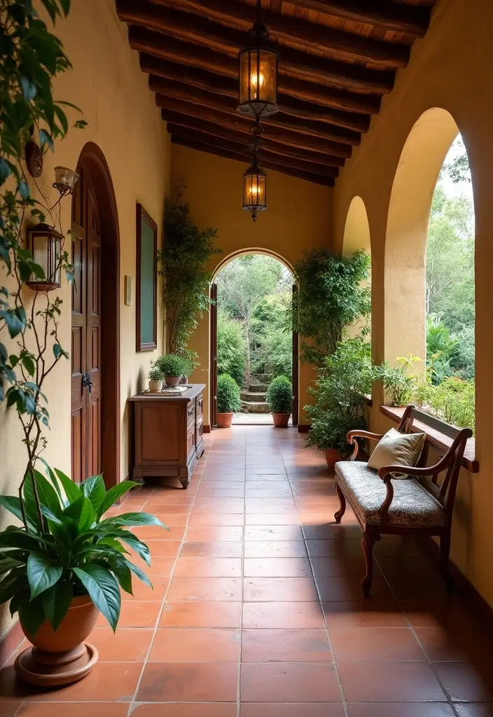 27 Tiled Hallway Inspirations That Add Personality 5 27 Tiled Hallway Inspirations That Add Personality - 5. Rustic Terracotta Tiles