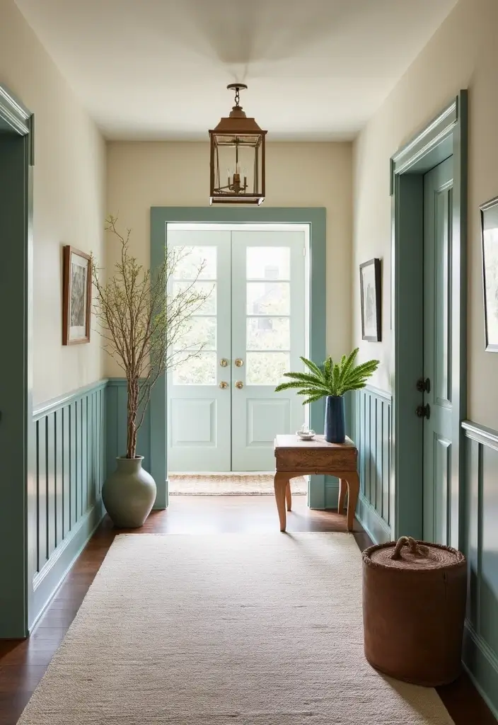 29 Wainscoting Entryway Ideas That Add Instant Character 7 29 Wainscoting Entryway Ideas That Add Instant Character - 7. Two-Tone Wainscoting