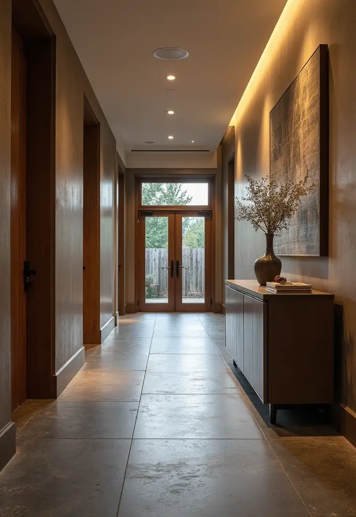 27 Tiled Hallway Inspirations That Add Personality 8 27 Tiled Hallway Inspirations That Add Personality - 8. Earthy Slate Tiles