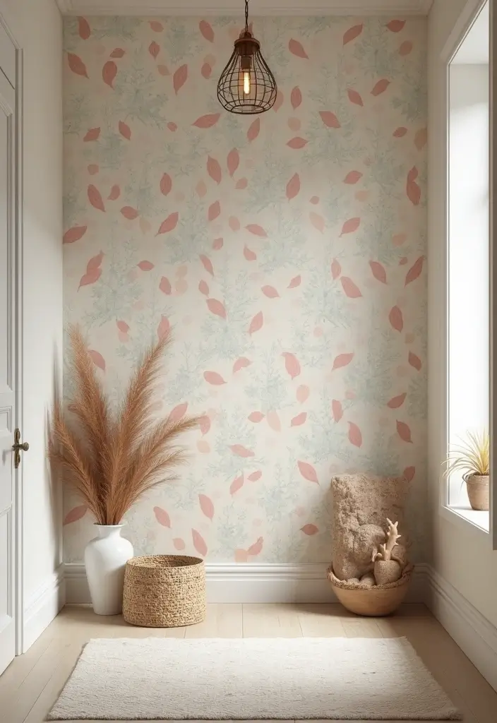 30 Wallpaper Hallway Ideas That Make a Bold Statement 8 30 Wallpaper Hallway Ideas That Make a Bold Statement - 8. Nature-Inspired Patterns