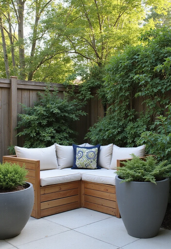 10 Mini Backyard Ideas for Smart Compact Space Use 56 10 Mini Backyard Ideas for Smart Compact Space Use - 6. Multi-Functional Planters