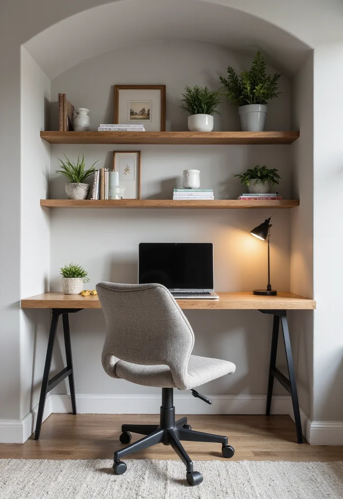 12 Alcove Ideas Living Room for Smart Cozy Functional Use 12 12 Alcove Ideas Living Room for Smart Cozy Functional Use - 2. Mini Home Office
