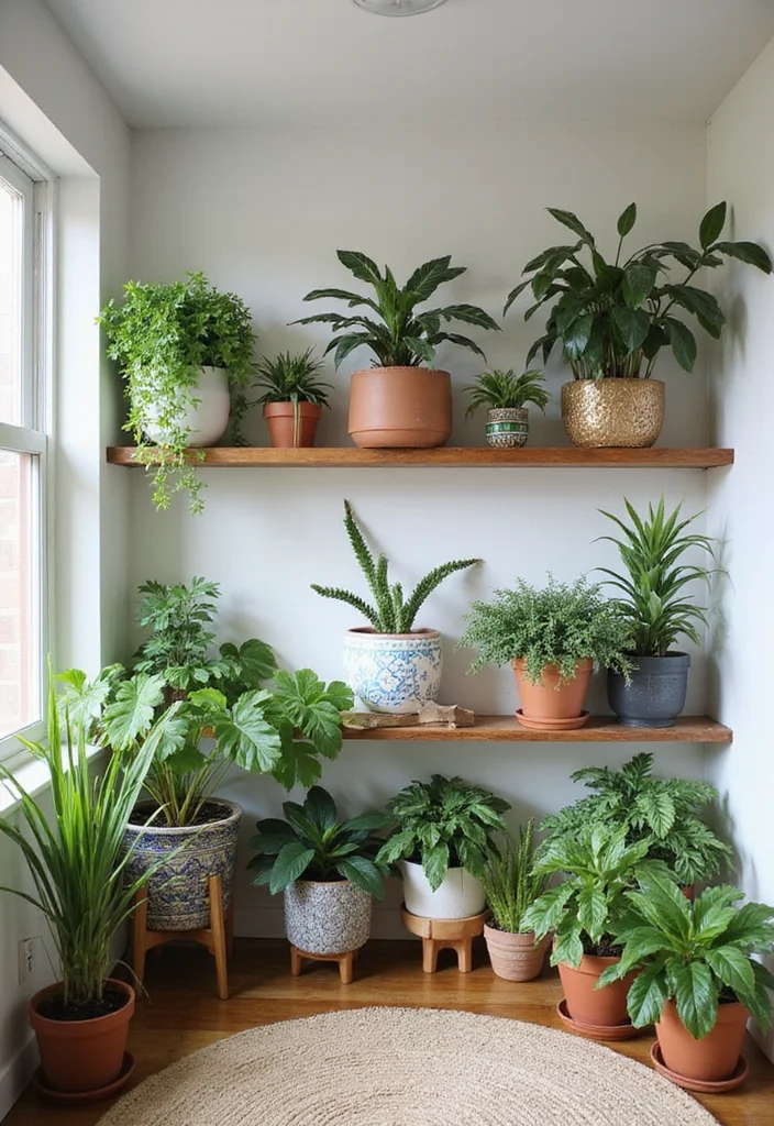 12 Alcove Ideas Living Room for Smart Cozy Functional Use 45 12 Alcove Ideas Living Room for Smart Cozy Functional Use - 5. Plant Paradise