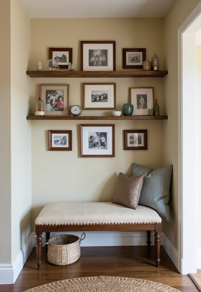 12 Alcove Ideas Living Room for Smart Cozy Functional Use 67 12 Alcove Ideas Living Room for Smart Cozy Functional Use - 7. Family Photo Wall