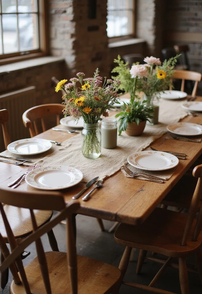 12 Backyard Dining Ideas for Cozy Outdoor Meals and Gatherings 45 12 Backyard Dining Ideas for Cozy Outdoor Meals and Gatherings - 5. Rustic Wooden Table