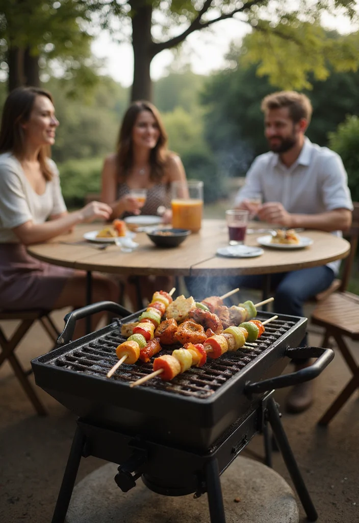 12 Backyard Dining Ideas for Cozy Outdoor Meals and Gatherings 67 12 Backyard Dining Ideas for Cozy Outdoor Meals and Gatherings - 7. Charcoal Grill & Chill