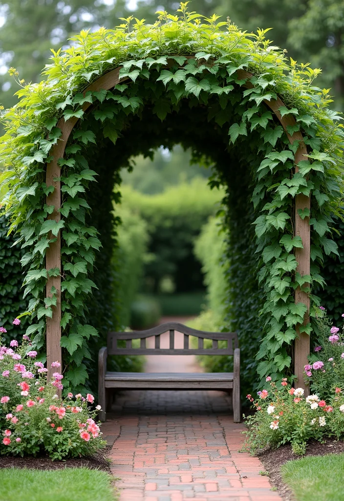 12 Backyard Entrance Ideas for Welcoming Practical Outdoor Flow 12 12 Backyard Entrance Ideas for Welcoming Practical Outdoor Flow - 2. Arched Trellis Entrance