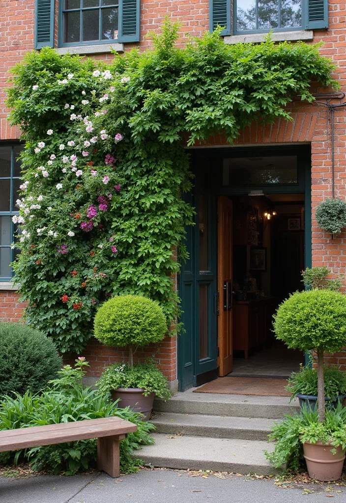 12 Backyard Entrance Ideas for Welcoming Practical Outdoor Flow 45 12 Backyard Entrance Ideas for Welcoming Practical Outdoor Flow - 5. Vertical Garden Feature