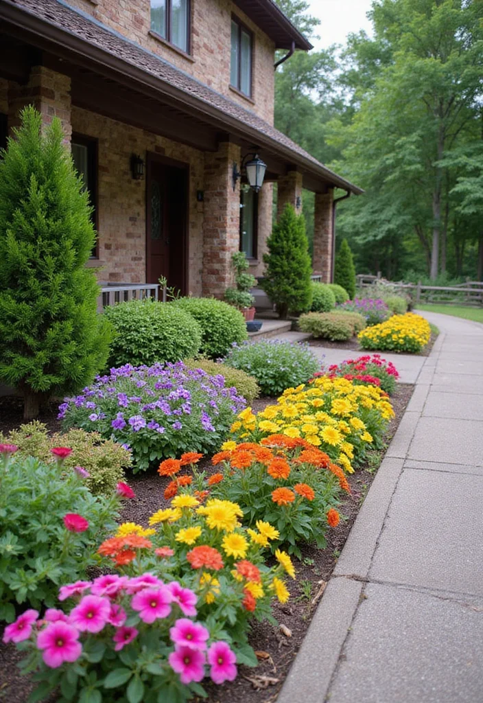 12 Backyard Entrance Ideas for Welcoming Practical Outdoor Flow 78 12 Backyard Entrance Ideas for Welcoming Practical Outdoor Flow - 8. Flower Bed Border