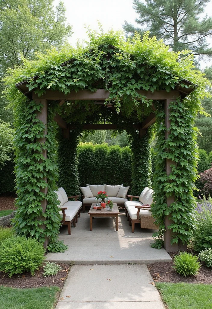12 Backyard Screening Ideas for Privacy Shade and Soft Style 56 12 Backyard Screening Ideas for Privacy Shade and Soft Style - 6. Greenery-Laden Arbors