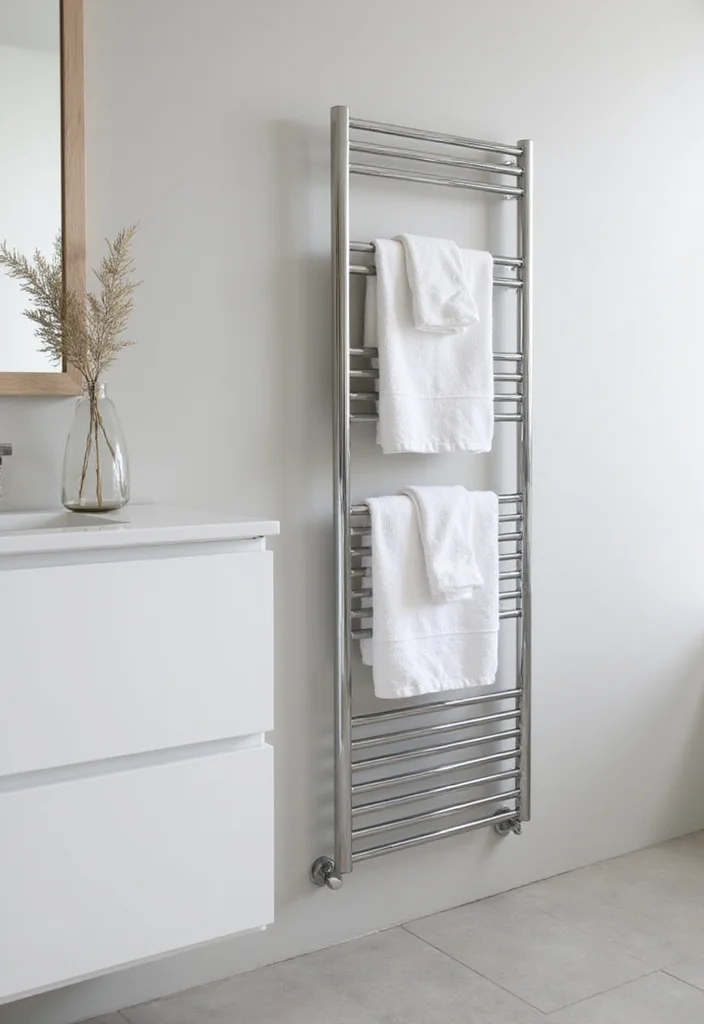 12 Bathroom Counter Decor Ideas for Simple Clean Polished Looks 100 12 Bathroom Counter Decor Ideas for Simple Clean Polished Looks - 10. Stylish Towel Rack