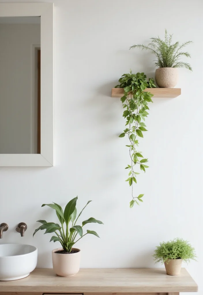 12 Bathroom Counter Decor Ideas for Simple Clean Polished Looks 12 12 Bathroom Counter Decor Ideas for Simple Clean Polished Looks - 2. Lush Greenery