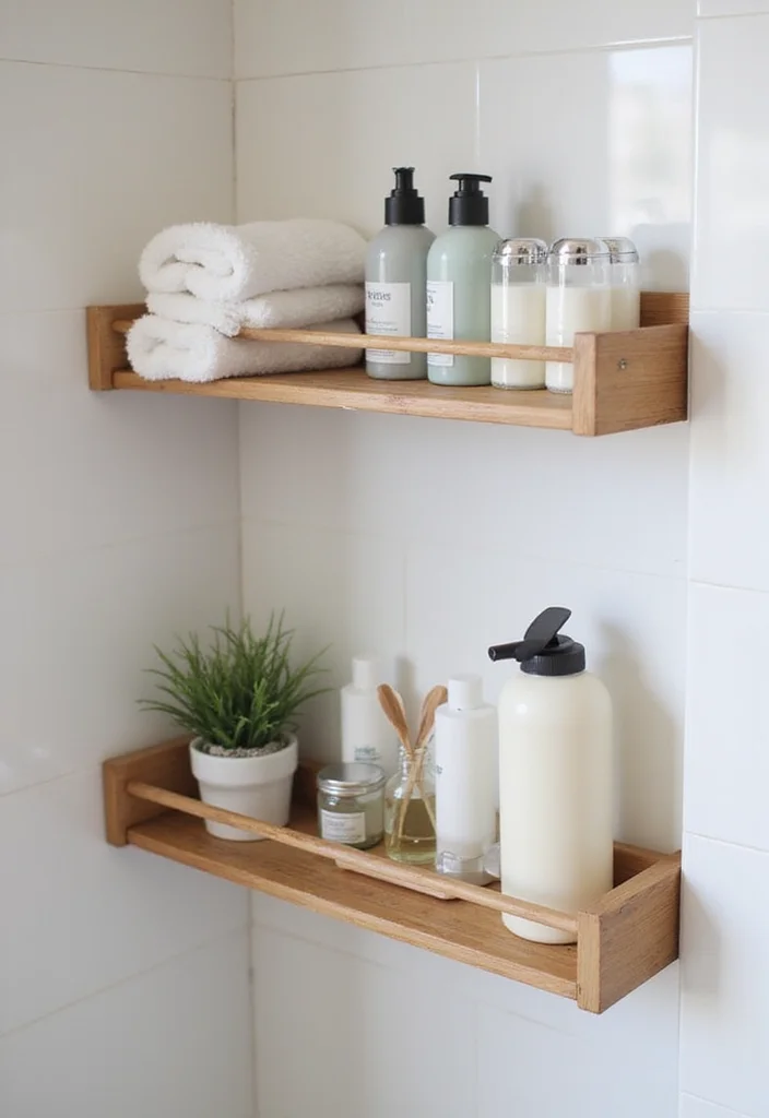 12 Bathroom Niche Ideas for Smart Storage and Clean Modern Style 100 12 Bathroom Niche Ideas for Smart Storage and Clean Modern Style - 10. Shower Caddies Made of Natural Materials