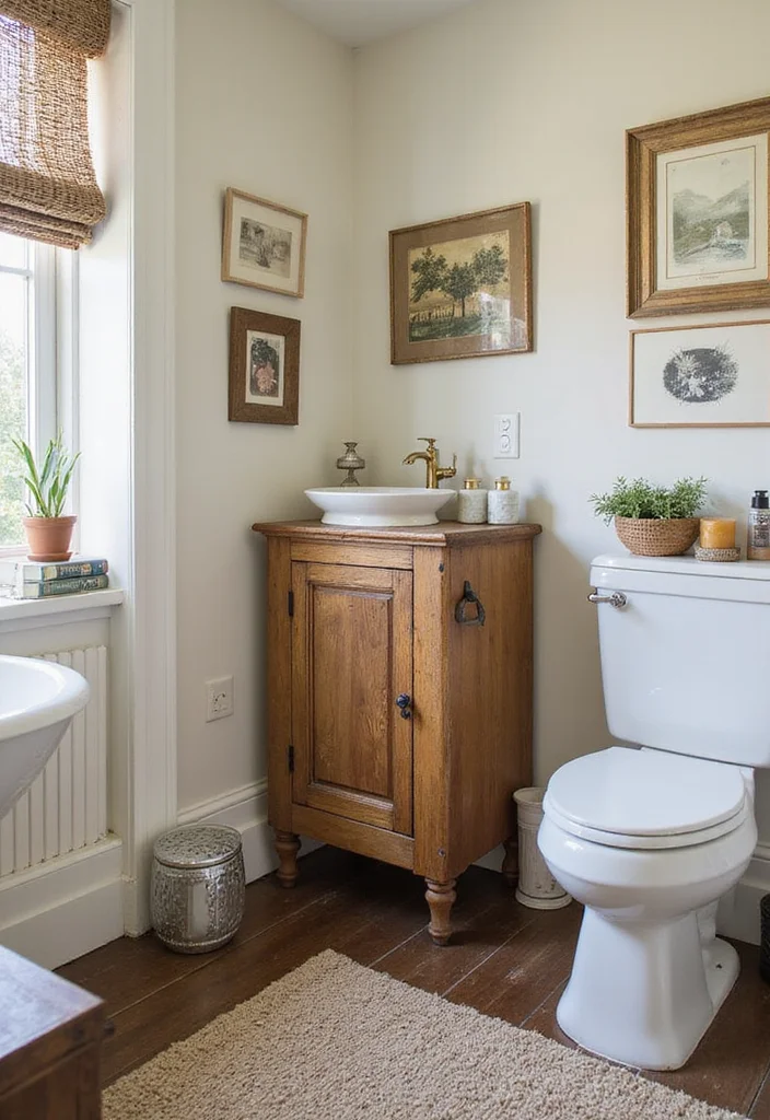 12 Bathroom Niche Ideas for Smart Storage and Clean Modern Style 56 12 Bathroom Niche Ideas for Smart Storage and Clean Modern Style - 6. Repurposed Furniture