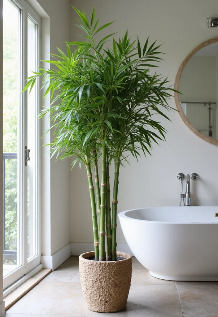 12 Bathroom Plants Ideas for Fresh Airy Natural Greenery 78 12 Bathroom Plants Ideas for Fresh Airy Natural Greenery - 8. Bamboo Palm (Chamaedorea seifrizii)
