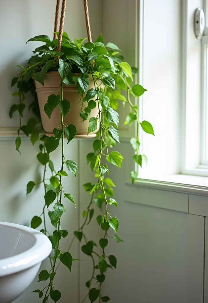 12 Bathroom Plants Ideas for Fresh Airy Natural Greenery 89 12 Bathroom Plants Ideas for Fresh Airy Natural Greenery - 9. English Ivy (Hedera helix)