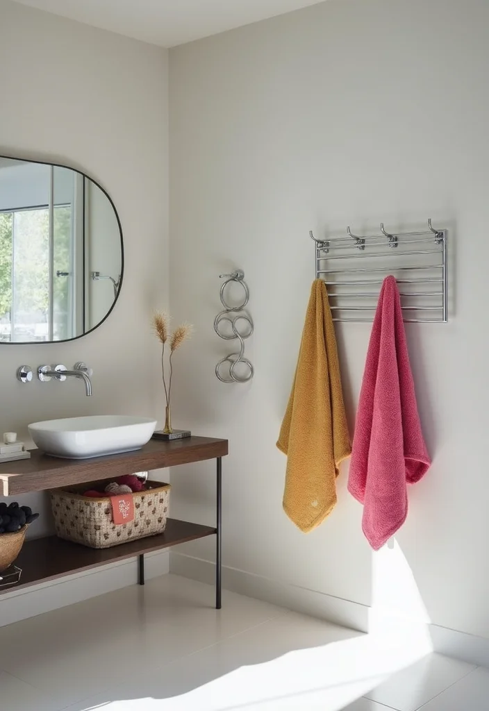 12 Bathroom Towel Holder Ideas for Practical Neat Everyday Use 12 12 Bathroom Towel Holder Ideas for Practical Neat Everyday Use - 2. Stainless Steel Multi-Hook Rack