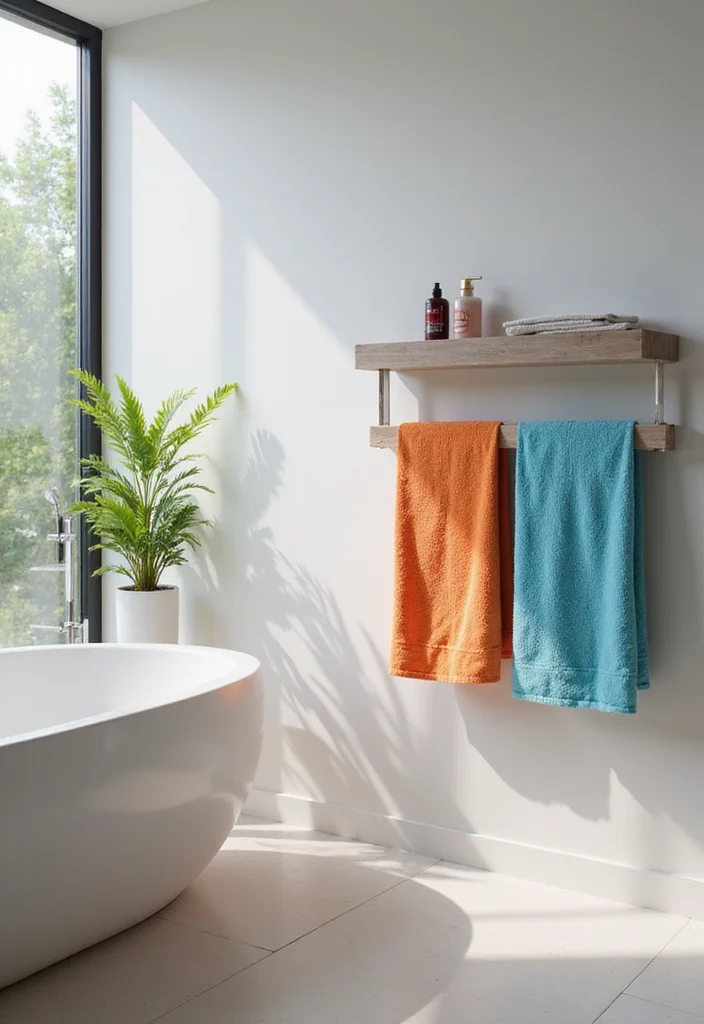 12 Bathroom Towel Holder Ideas for Practical Neat Everyday Use 34 12 Bathroom Towel Holder Ideas for Practical Neat Everyday Use - 4. Magnetic Towel Holder