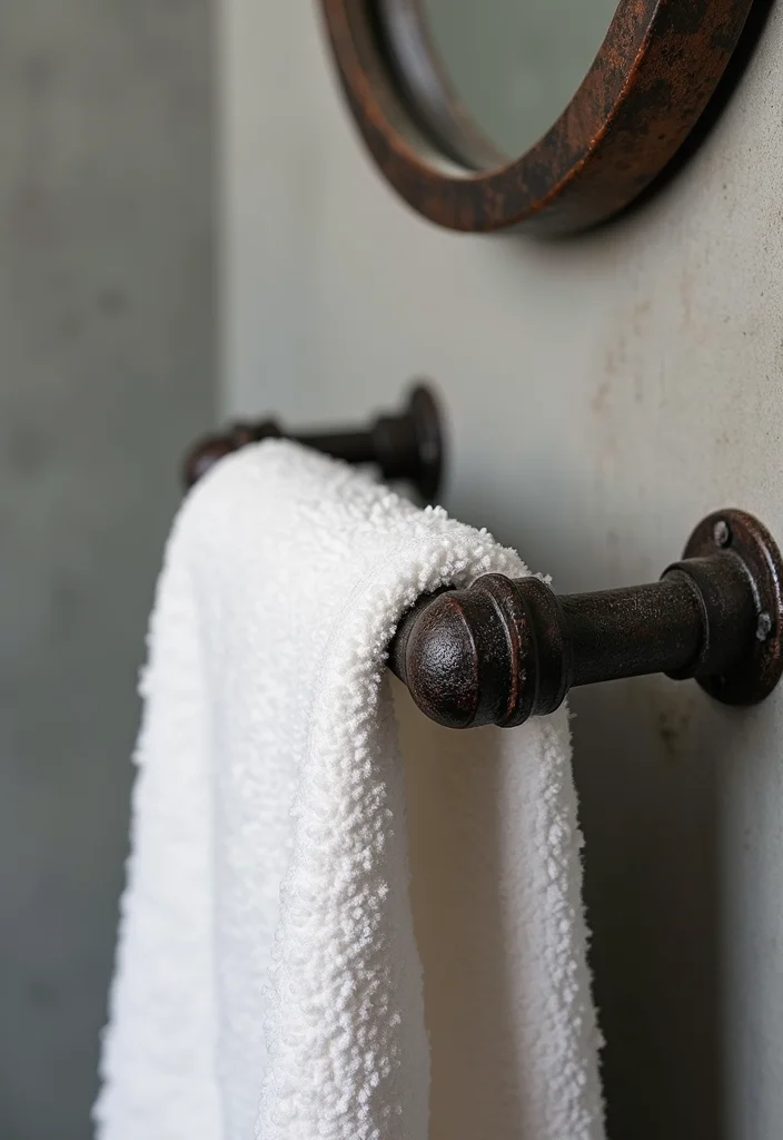 12 Bathroom Towel Holder Ideas for Practical Neat Everyday Use 67 12 Bathroom Towel Holder Ideas for Practical Neat Everyday Use - 7. Industrial Pipe Towel Holder